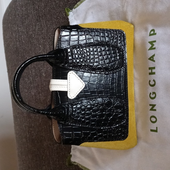 💛RARE Longchamp💛 - Limited Edition Roseau XS Top Handle Bag - Picture 3 of 16